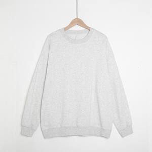 Sweat-shirt à col rond doublé en molleton 320g pour homme, style américain, coupe ample, couleur unie, tendance, automne-hiver, fabrication OEM - Product Image 5