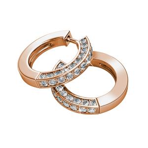 <span class=keywords><strong>Pendientes</strong></span> de aro de oro <span class=keywords><strong>pequeños</strong></span> vintage Daisini adornados con cristales de <span class=keywords><strong>Swarovski</strong></span> <span class=keywords><strong>Pendientes</strong></span> de lujo de Plata de Ley 925 para mujer - Product Image 2
