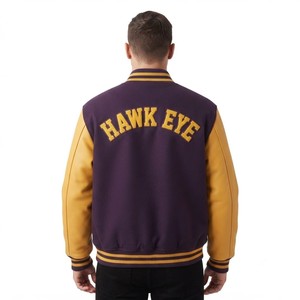 Chaqueta Varsity de Lana para Hombre, Estilo Urbano, Talla Grande, con Botones, de Secado Rápido, Marca Hawk Eye Sports - Product Image 5