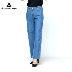 Pantalones Vaqueros Casuales de Moda para Mujer, Estilo Urbano, Color Sólido, Corte Recto, Desgastados, Oferta - Product Image 3