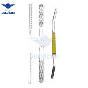 Râpes nasales Fomon 20,5 cm / 8 pouces, angulaires avec inserts en carbure de tungstène TC 40 x 7 mm Fig. 5/6 pour une mise en forme précise des os nasaux - Product Image 4