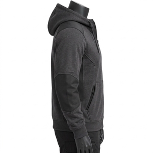 Sudadera con Capucha y Cremallera Completa, Ajuste Atlético Cómodo, Ligera, Sudadera Deportiva con Cremallera para Hombre, Tejido Transpirable de Secado Rápido - Product Image 4