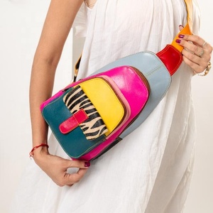 LW Genuine Cow Hide Leather Women's <b>Backpack</b> Insulated Bohemian Rock PVC Dress Shoulder Bag Stylish National Water-Resistant - Product Image 1