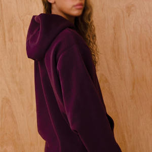 Wholesale Oversized Fleece Women's Hoodies Sweatshirt Custom Logo Pullover Breathable Lined Drop-<b>shoulder</b> 450gsm Streetwear OEM - Product Image 4