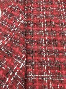 Telas de tweed de lujo para mujer, tela de tweed con lentejuelas, de lana negra para vestidos - Product Image 2