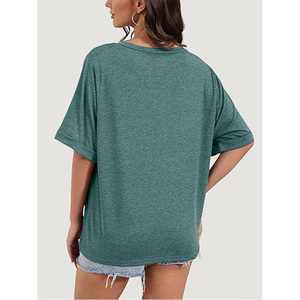Camiseta Unisex Blanca Oversize de Cuello Redondo y Manga Corta, Ajuste Holgado, Estampado de Letras, Algodón Ecológico, Jersey Largo, Casual para Primavera/Verano - Product Image 3