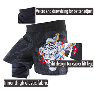 Shorts MMA personnalisés de haute qualité, imprimés par sublimation, pour l'entraînement, la gym, le fitness, vêtements de sport, séchage rapide, légers, service OEM - Product Image 3