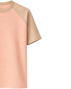 Camiseta de Manga Raglán Color Beige Durazno para Hombre, Cuello Redondo, Informal, Verano, Transpirable, Mezcla de Algodón, Suave, Cómoda, Ligera, para Uso Diario - Product Image 4