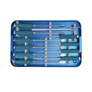 Juego de instrumentos de titanio para caja lumbar Azicon, herramientas de cirugía ortopédica de columna vertebral, insertador de prueba, raspador, tamponador óseo, estuche de esterilización - Product Image 2