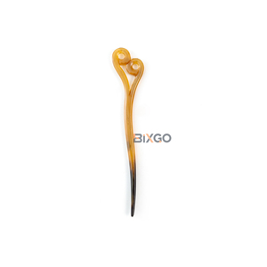 Auténtico Artesanía en Cuerno Hecho a Mano de Fábrica en Vietnam, Horquilla de Cuerno de Búfalo, Diseño Simple de Doble Espiral, Elegante, Unisex, Marca BIXGO - Product Image 2