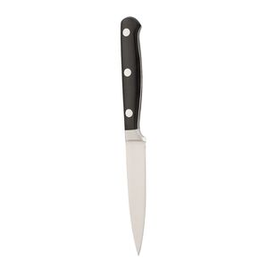 Couteaux de cuisine utilitaires noirs à triple rivet avec lame étroite argentée et bord de coupe lisse pour peler, trancher et préparer les aliments - Product Image 5