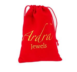 Sac à monnaie en velours Pochette en velours Sac à broderie Sacs à cordon - Product Image 1