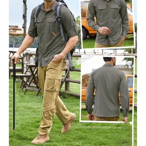 เสื้อเดินป่าคุณภาพสูงจากผู้ผลิต Odm สำหรับผู้ชาย สวมใส่สบาย ระบายอากาศได้ดี แห้งเร็ว เสื้อผู้ชายสำหรับขี่มอเตอร์ไซค์ แข่งรถ ไซส์ผู้ใหญ่ - Product Image 3