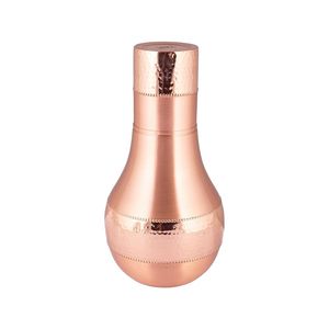 Copper Portable Drinkware With Ornate Band Design <b>Vintage</b> Style Travel <b>Bottle</b> - Product Image 1