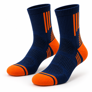 Chaussettes de sport unisexes en coton de qualité supérieure avec compression et maintien de la cheville, personnalisables avec logo pour hommes - Product Image 5