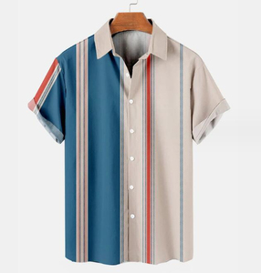 เสื้อเชิ้ตฮาวายพิมพ์ลายดิจิทัลแบบสั่งทำพิเศษ ไซส์ใหญ่ ติดกระดุม สำหรับผู้ชาย ใส่เที่ยวทะเลช่วงฤดูร้อน สวมใส่สบายๆ - Product Image 6