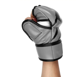 Gants de boxe en cuir pour adultes, gants d'entraînement MMA, sangle de poignet réglable, équipement d'arts martiaux antidérapant - Product Image 2