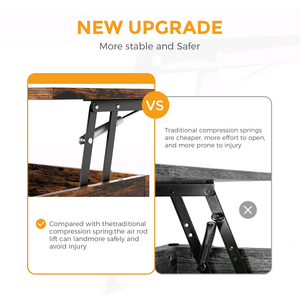 Modern Vintage Rustic Wooden Lift-Top <b>Coffee</b> <b>Table</b> with Hidden Storage and Open Side Shelf <b>for</b> Living Room Apartment - Product Image 4