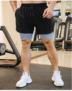 Pantalones Cortos Deportivos Casuales para Hombre, Estilo Jogger, de Felpa Francesa, Algodón y Poliéster, Corte Holgado, para Gimnasio, Entrenamiento, Running y Deportes, Venta al Por Mayor Personalizada - Product Image 4