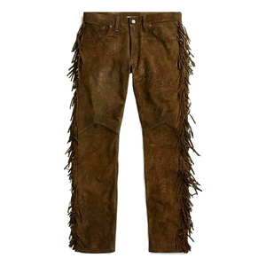 Leather Pants for Men Low Price Best-selling Direct Factory Stock Leather Pants for Men Custom Logo Leather Pants Anti-wrinkle - Product Image 4