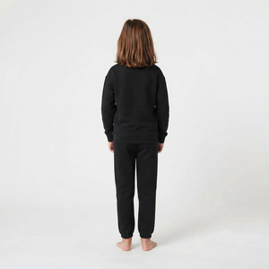 Conjunto Deportivo de Algodón Negro a la Moda para Niños, Sudadera de Cuello Redondo, Pantalones Jogger, Ropa Casual, Proveedor de Ropa Urbana - Product Image 4