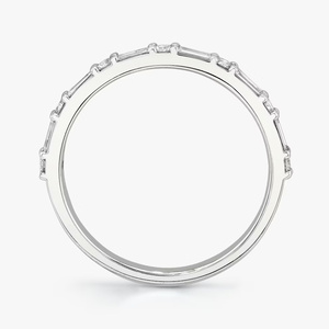 Anillo de Boda con Diamantes Cultivados en Laboratorio en Forma Alternada - Product Image 5