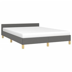 Base de Cama Tapizada en Gris Oscuro con Cabecera - Product Image 3