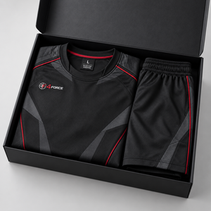 Ensemble de maillot et short de rugby personnalisés, tissu polyester respirant, léger, coupe confortable, évacuation de l'humidité, séchage rapide - Product Image 6