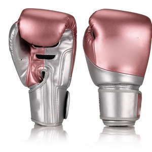 Gants de boxe en cuir PU or rose, gants d'entraînement, fermeture Velcro, respirants, unisexes pour la boxe, le MMA, le Muay Thai, le kickboxing - Product Image 5