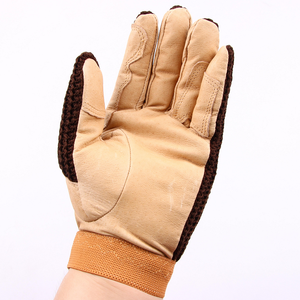 Guantes de seguridad transpirables de punto con dedos completos y cierre de gancho y bucle para actividades al aire libre, resistentes al desgaste, unisex - Product Image 4