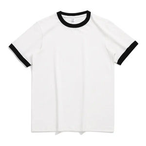 เสื้อยืดผู้ชายแขนสั้น แบรนด์แฟชั่น ผ้าฝ้ายแท้ 100% หนัก 270 กรัม สไตล์วินเทจ ระบายอากาศได้ดี ไม่เป็นขุย ลายเรียบ ทรงหลวม - Product Image 2