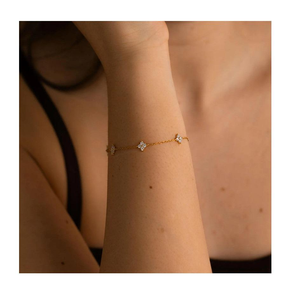 Wholesale Elegant Design <b>Womens</b> 925 Sterling <b>Silver</b> Diamond Bracelet Premium Finish Stylish Jewelry Gift - Product Image 5