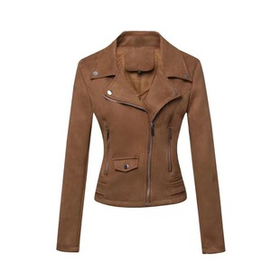 Chaqueta de Moto para Mujer, de Cuero PU, Resistente al Viento, con Flecos en la Espalda, Cuello Desmontable, Cierre de Cremallera, Color Sólido, para Invierno - Product Image 4