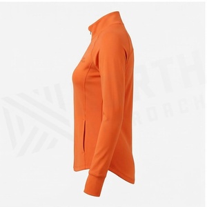 Chaqueta de Yoga de Manga Larga con Cierre Completo North Approach Naranja, Transpirable, con Logotipo Bordado en la Parte Delantera, Color Sólido, Ropa Deportiva para Mujer - Product Image 3