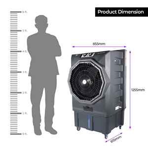 Refroidisseur d'air pour magasin RAMBO 100 LTR AIR COOLER (ALU) avec un puissant jet d'air et un réservoir d'eau pour une longue durée de refroidissement en intérieur et en extérieur - Product Image 2