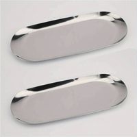 Plateau décoratif ovale moderne en acier inoxydable, plateau à bougies minimaliste en métal, plat de rangement pour articles divers, pour la décoration de la maison et de l'hôtel