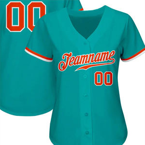 Maillot de baseball unisexe personnalisé 100 % polyester respirant, imprimé, pour équipe sportive, avec logo frontal, séchage rapide - Product Image 3
