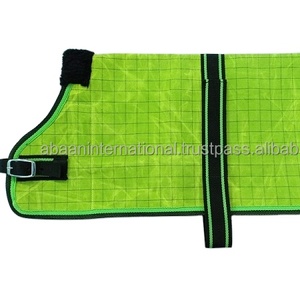 Alfombras de caballo de alta calidad, cubierta de pantorrilla de lona con Cuello de piel y circunferencia de hebilla de pecho frontal, precio al por mayor fabricado en India - Product Image 1