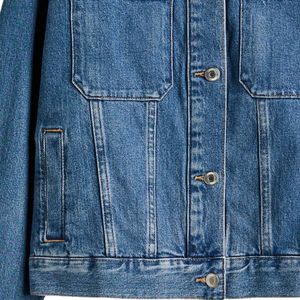 Veste en jean pour femme style vintage, manteau décontracté boutonné, vêtement d'extérieur à manches longues, mode, vente en gros - Product Image 4