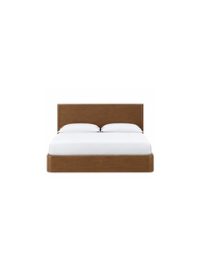 Base de Cama Minimalista de Madera de Teca Sólida con Cabecera, Diseño Duradero para Hotel, Apartamento o Casa de Campo - Product Image 1