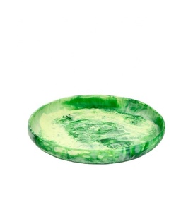 Plat élégant en résine écologique, fait main, durable, effet aqua, qualité alimentaire, motif personnalisé, passe au lave-vaisselle, pour restaurants et maisons - Product Image 2