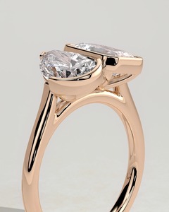 Anillo de compromiso Velentora Marquise y Pear Toi et Moi con diamantes cultivados en laboratorio, certificado por IGI - Product Image 3