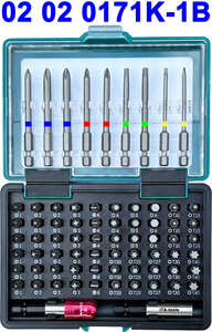 Jeu de 71 embouts industriels et DIY de qualité ODM/OEM, 1/4'' x 25 et 75 mm, avec finition à anneaux de couleur et finition au phosphate de zinc - Product Image 4