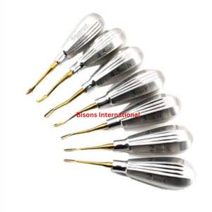 Kit de Elevadores Luxantes de Alta Calidad BISONS, Mango Corto, Instrumentos Quirúrgicos de Extracción Dental, Acero Inoxidable, CE ISO OEM - Product Image 2