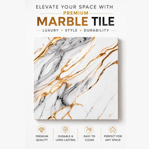 Azulejos de Porcelana Pulida y Esmaltada PGVT de Lujo de 60x60cm, Aspecto de Mármol de Alto Brillo, Azulejos de Alto Brillo para Paredes y Pisos Interiores - Product Image 5