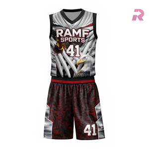 Maillots de basket-ball pour adultes, respirants, grandes tailles, personnalisables par sublimation, 100% polyester, pour équipes - Product Image 2