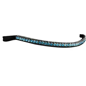 Brida de caballo de cuero indio con banda de cejas de diseño personalizado - Product Image 1