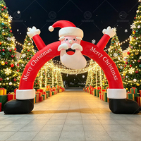 Gapura Santa Claus Tiup Raksasa Selamat Natal, Gapura Tiup Oxford untuk Halaman, Pusat Perbelanjaan, Pintu Masuk Pesta, Dekorasi Natal