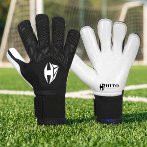 Gants de gardien de but professionnels en gros – Style professionnel, paume avant en latex gaufré, dos de la main hybride, doigts et pouce enveloppés - Product Image 6