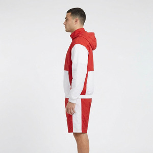 Herren Zweiteiliges Kapuzen-Shorts-Set Locker Sitzend mit Reißverschluss Sportbekleidung Mittlerer Kordelzug Schnelltrocknend Wasserdicht Winddicht - Product Image 4